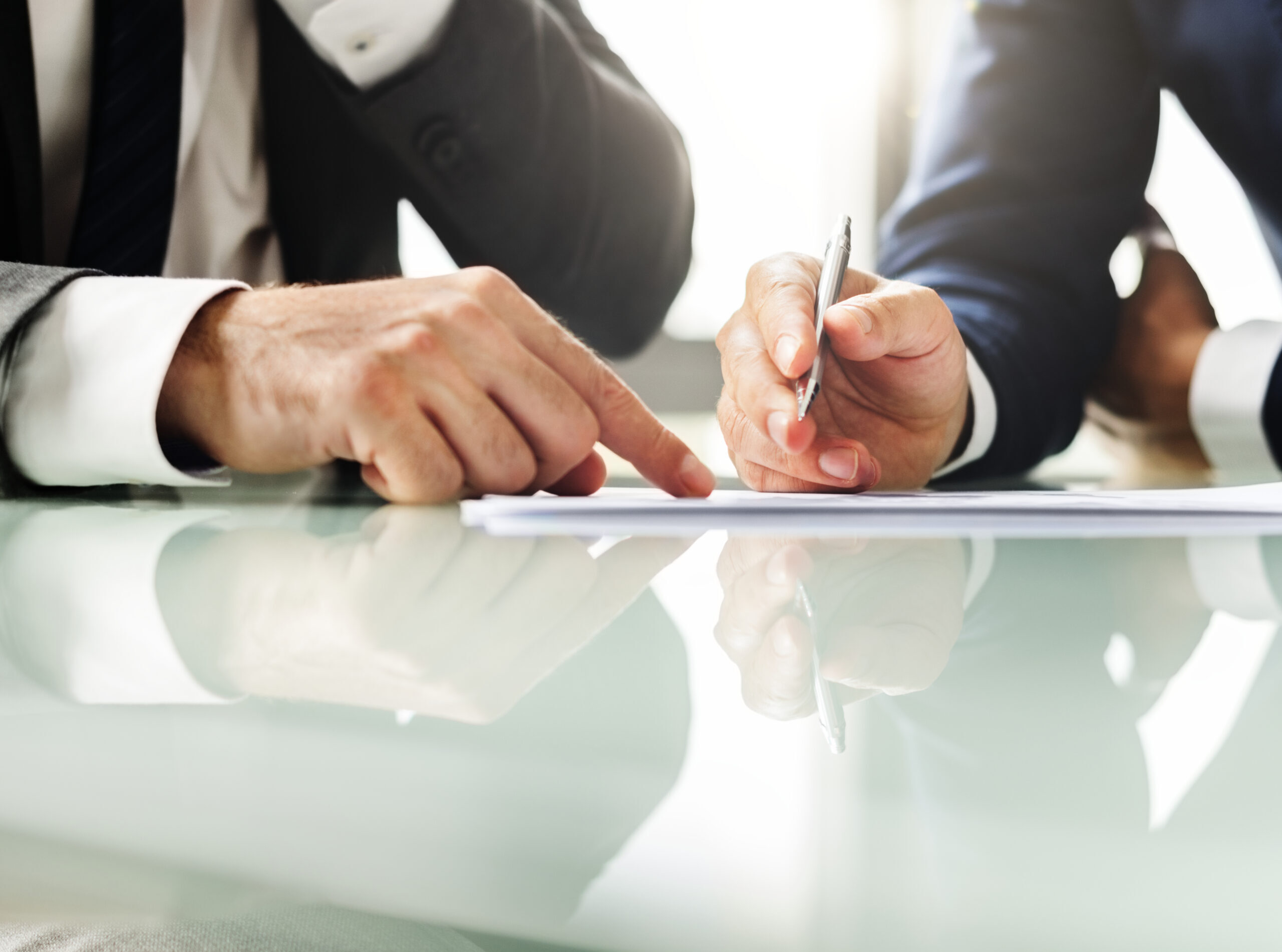 people-corporate-analysing-notes-pen-connection